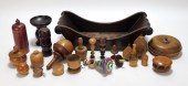 23PC CARVED WOOD TREEN COLLECT
