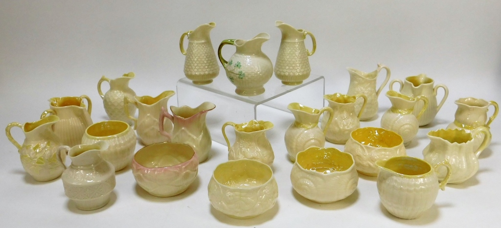 23PC IRISH BELLEEK WHITE CREAMER