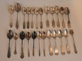 24 ASSORTED SILVER SPOONSLot o