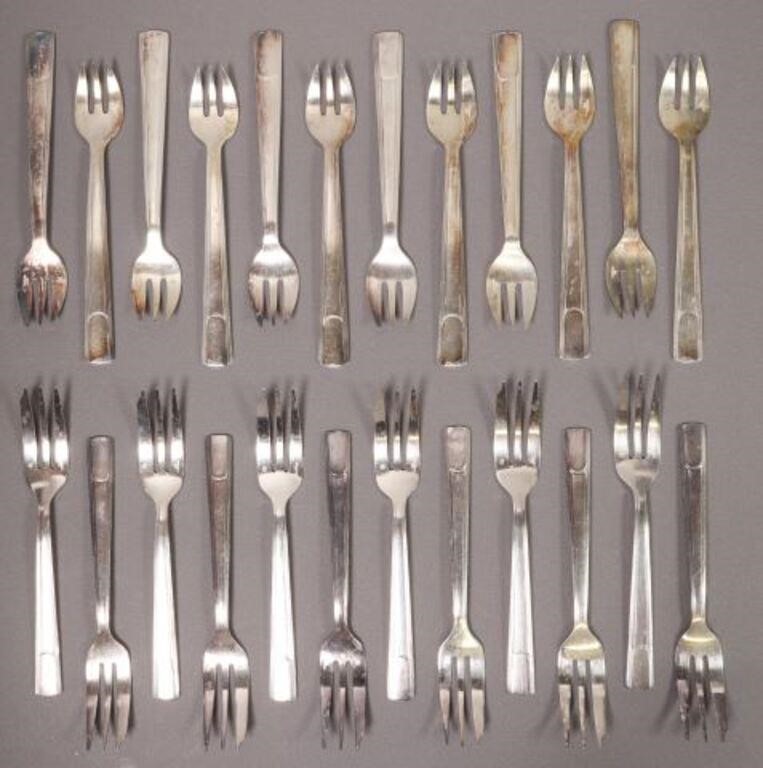 (24) CHRISTOFLE 'GABON' SILVERPLATE