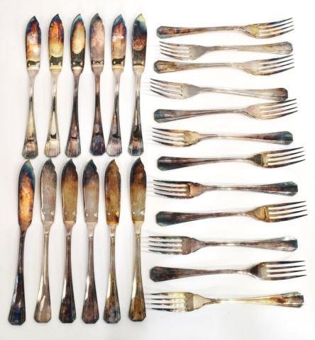 (24) CHRISTOFLE 'PALME' SILVER