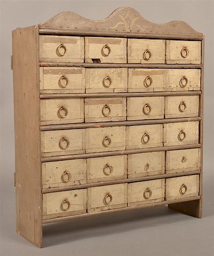 24 DRAWER MIXED WOOD WORK