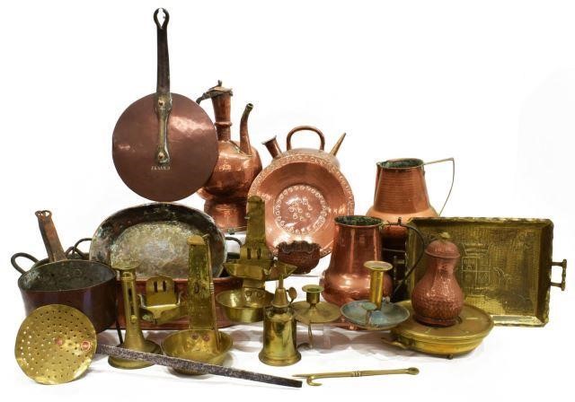 (24) FRENCH BRASS & COPPER