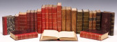 (24) FRENCH LEATHER-BOUND LIBR