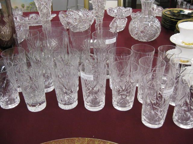 24 pc. Cut Crystal Tableware