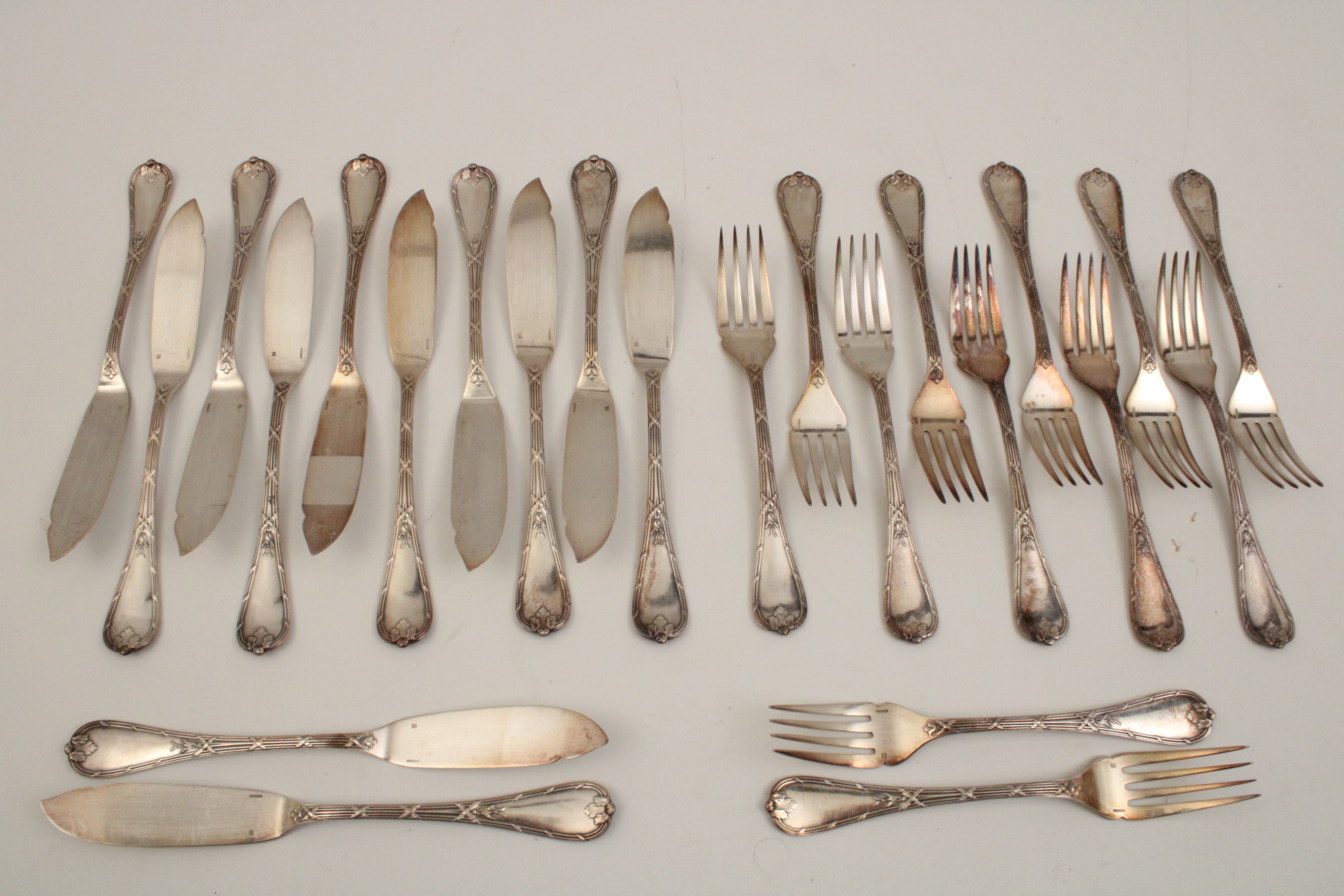 24 PC FRENCH CHRISTOLFE SILVER