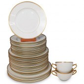 (24 PC) LIMOGES GILDED PORCELA