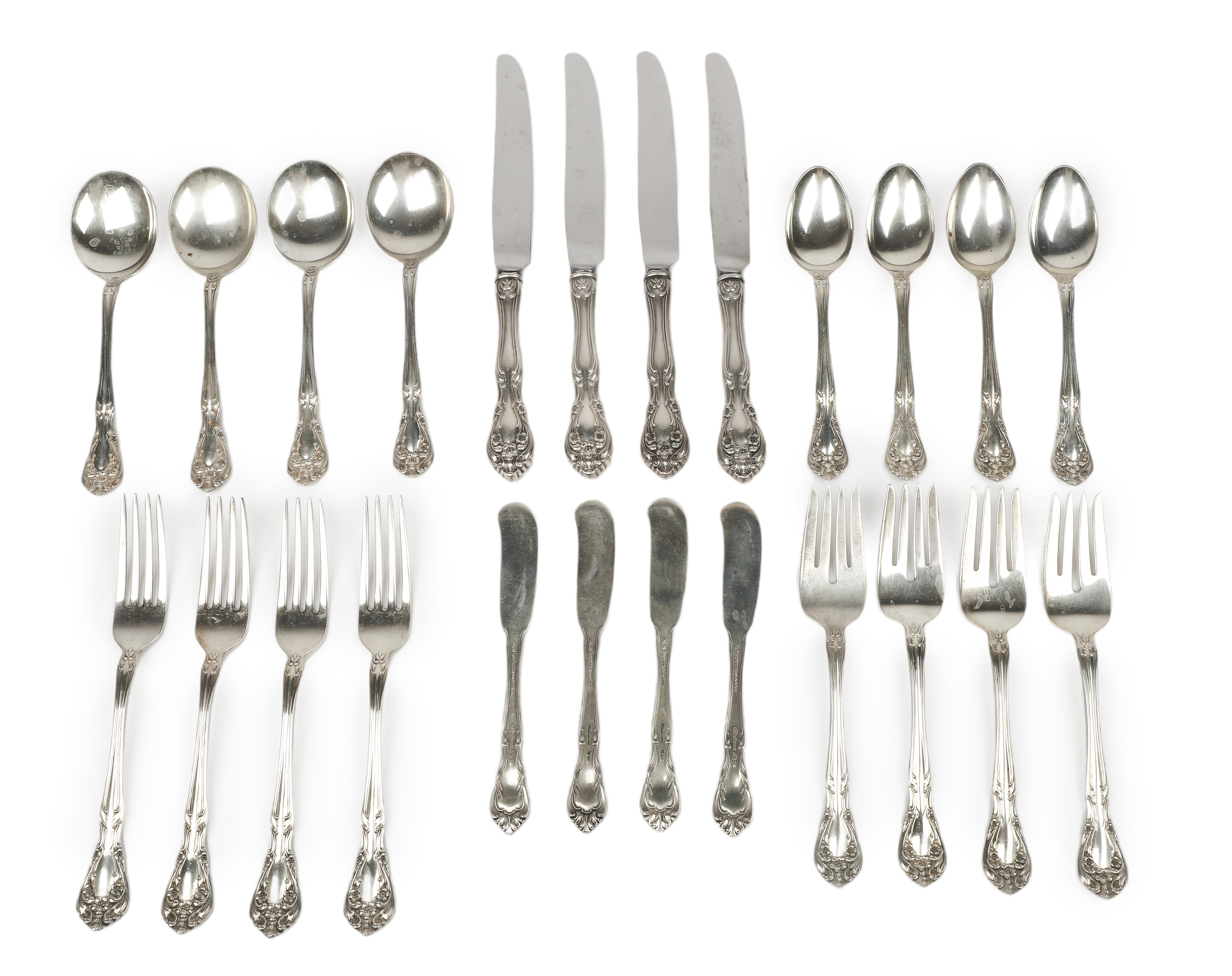 (24) Pcs Alvin sterling silver