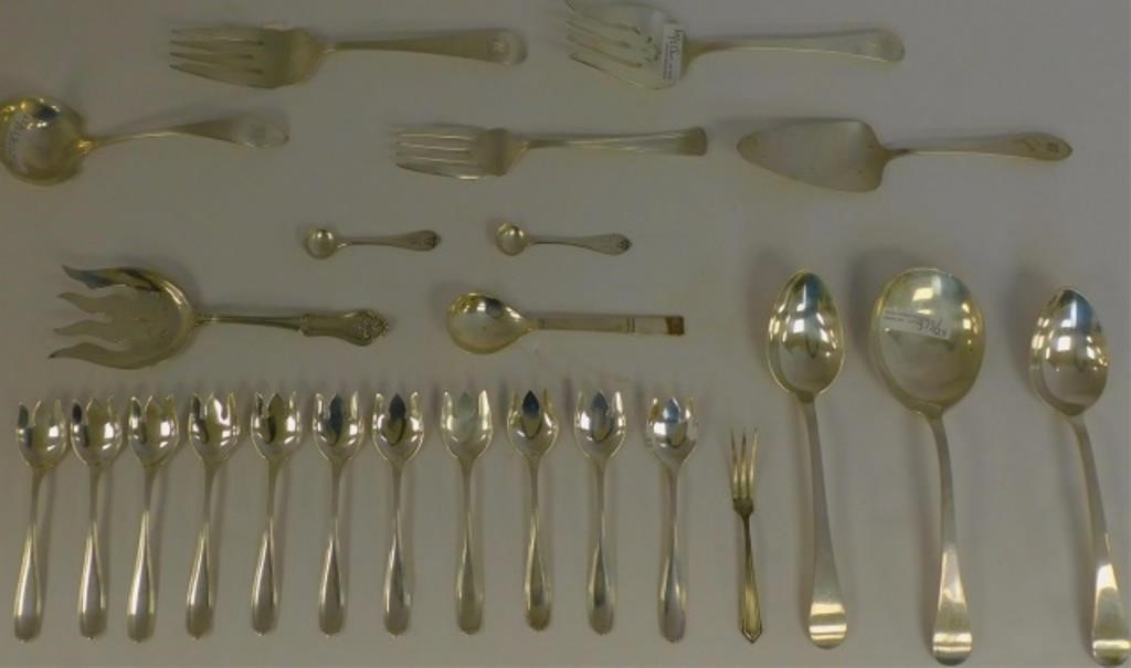 24-PCS OF STERLING SILVER FLATWARE.