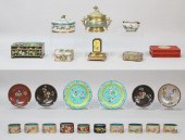 24 PIECES CHINESE CLOISONNE, C