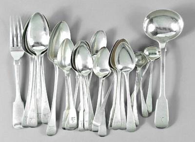 24 pieces English silver