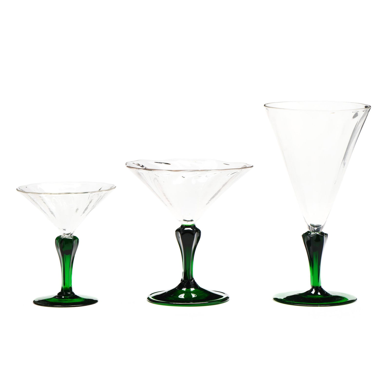 (24) PIECES OF ART DECO BLOWN GLASS