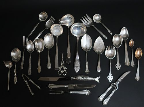 24 SILVER FLATWARE SERVING PIECES24