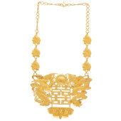 24K YELLOW GOLD CHINESE NECKLA