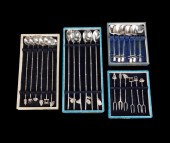 24PC ASIAN SILVER COCKTAIL FOR