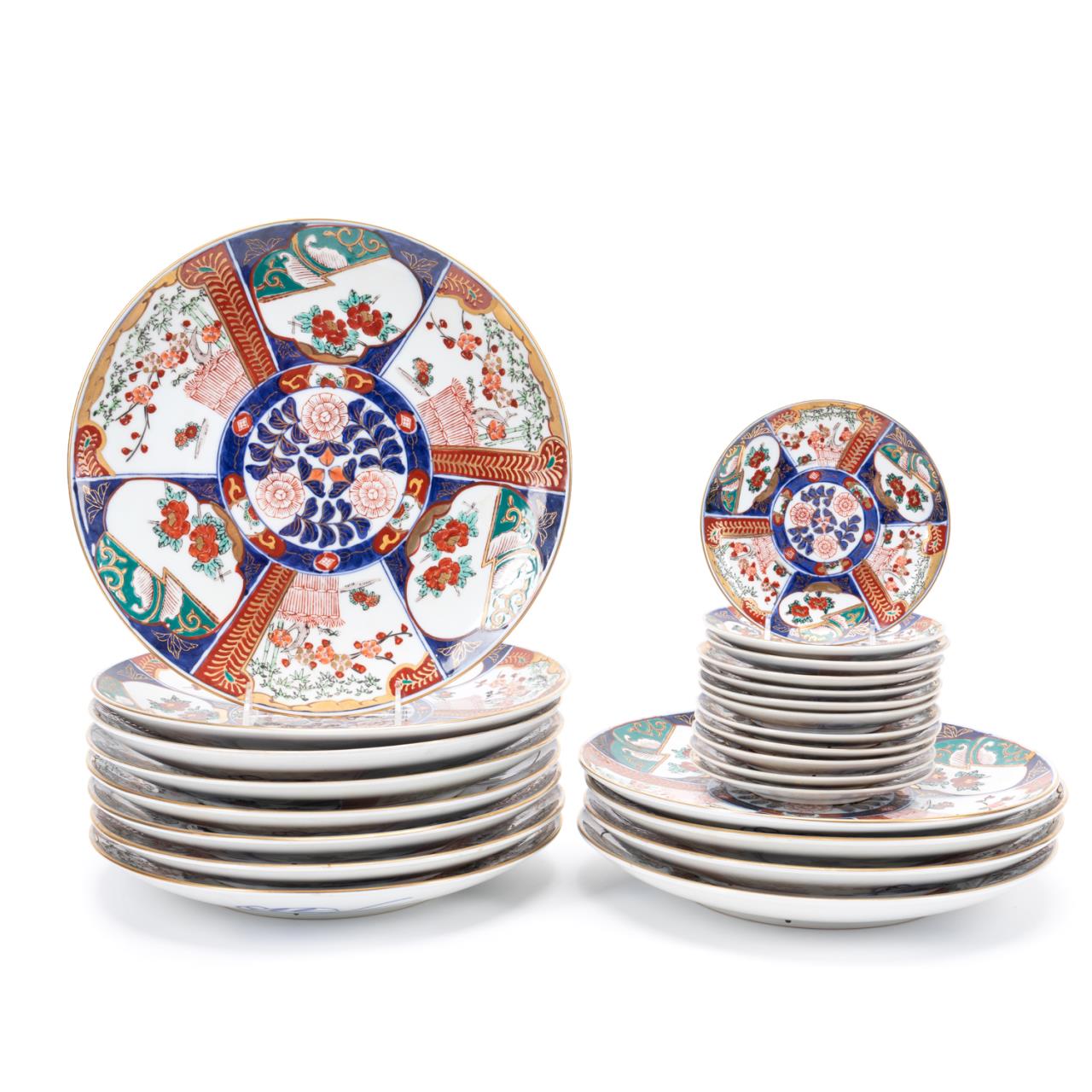 24PC IMARI CHARGERS & BREAD &