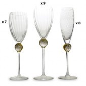 (24PC) MURANO GLASS STEMWAREDE
