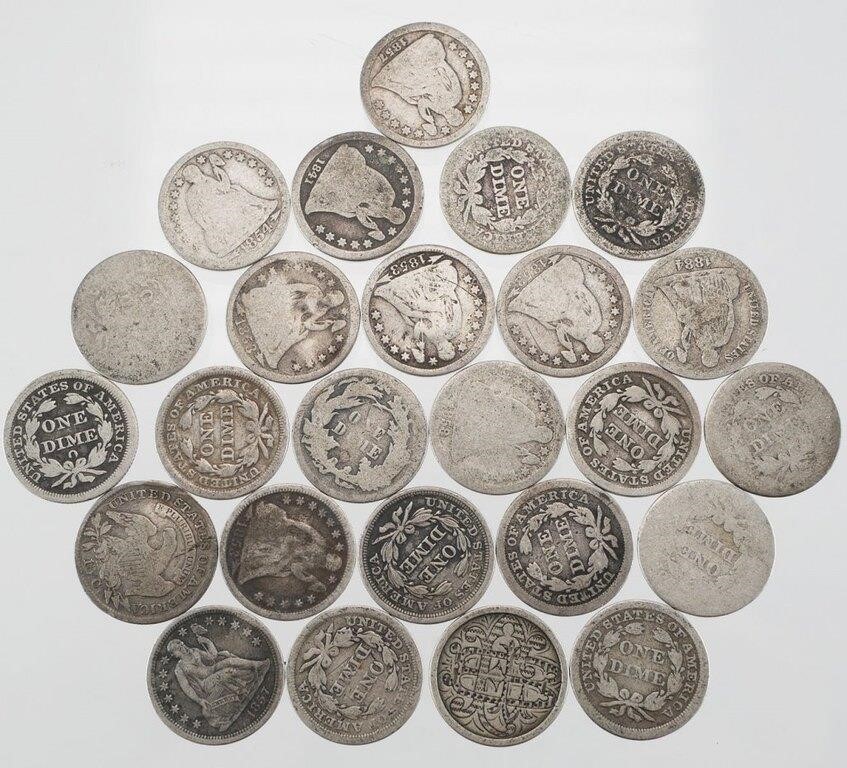 (25) 1850S U.S. SEATED LIBERTY