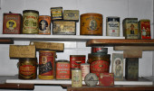 25 ANTIQUE ADVERTISING TINS &