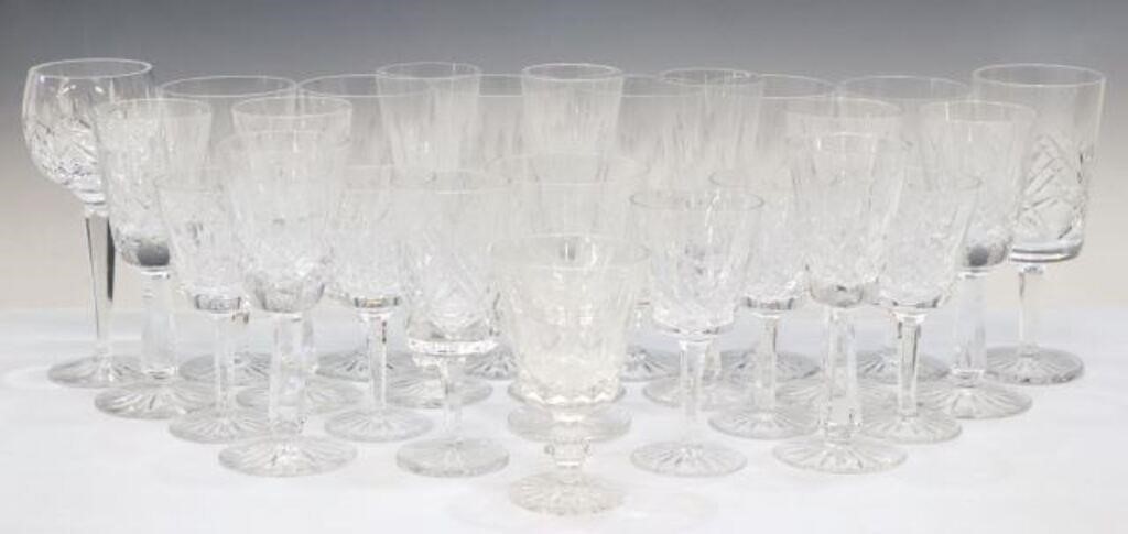 25) CUT CRYSTAL STEMWARE, GALWAY,
