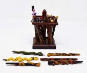 25 MINIATURE CARVED & DECORATE
