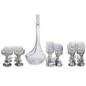 (25 PC) BACCARAT CRYSTAL STEMW