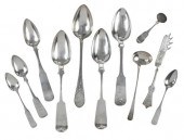 25 PIECES COIN SILVER FLATWARE