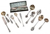 25 PIECES EARLY SILVER FLATWAR