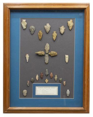 (25) SHADOWBOX FRAMED ARROWHEADS,