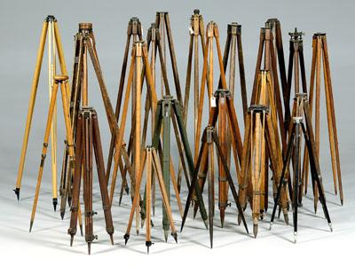 25 tripods for transits, compasses,
