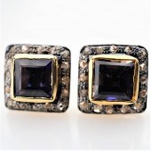 2.50 CTTW IOLITE EARRINGS WITH