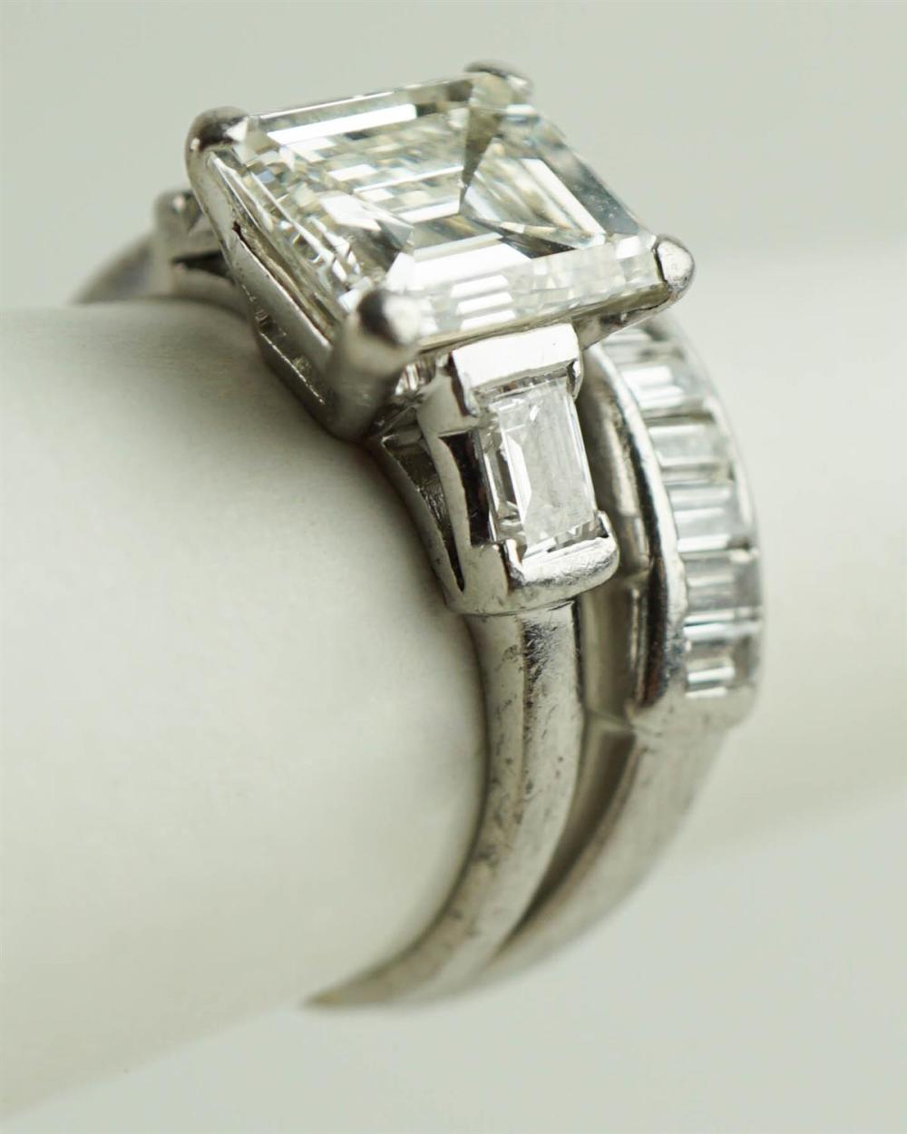2.57CT EMERALD CUT DIAMOND AND