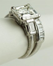 2.57CT EMERALD CUT DIAMOND AND
