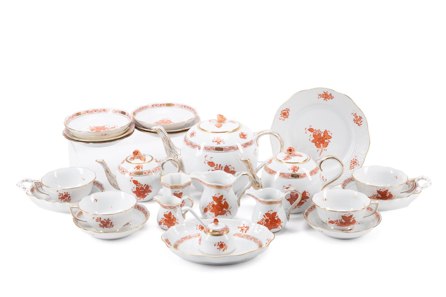 25PC HEREND RUST "CHINESE