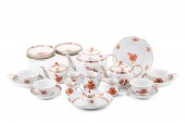 25PC HEREND RUST "CHINESE BOUQ