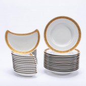 25PC ROYAL COPENHAGEN GILT BOW