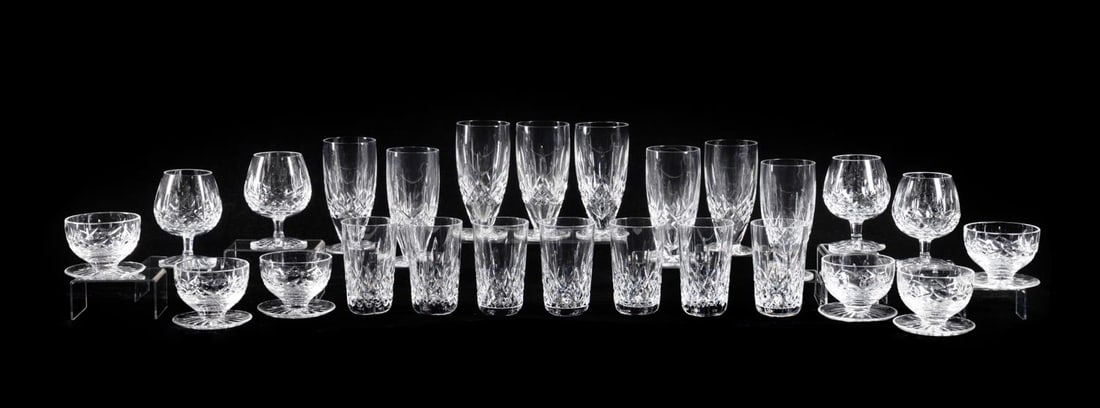 25PC WATERFORD CRYSTAL STEMWARE
