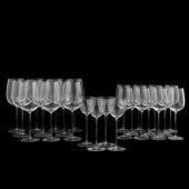 25PCS, CRYSTAL STEMWARE INCLUD