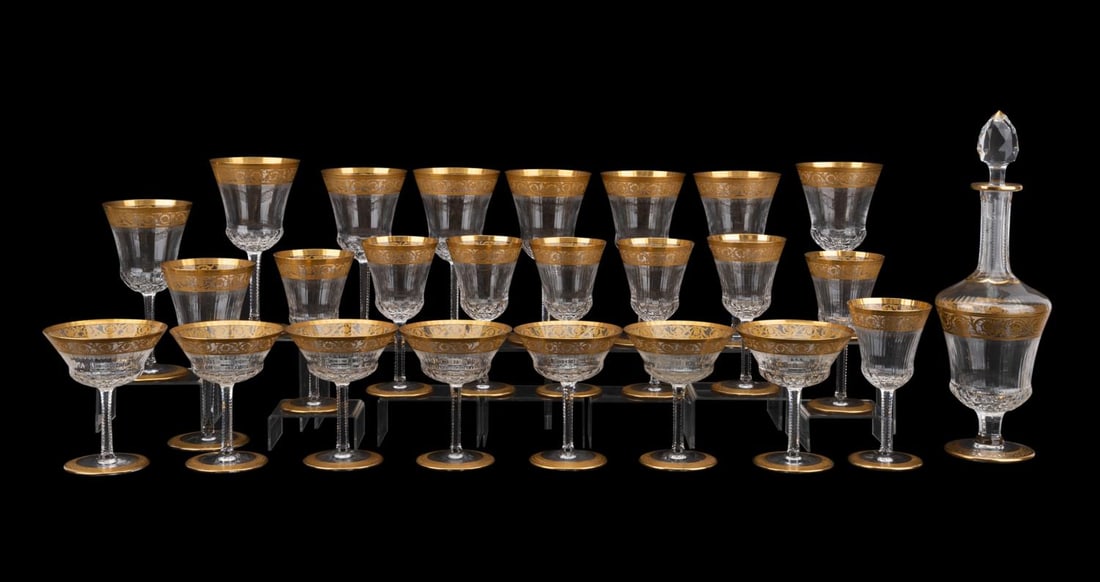 25PCS SAINT-LOUIS 'THISTLE' CRYSTAL
