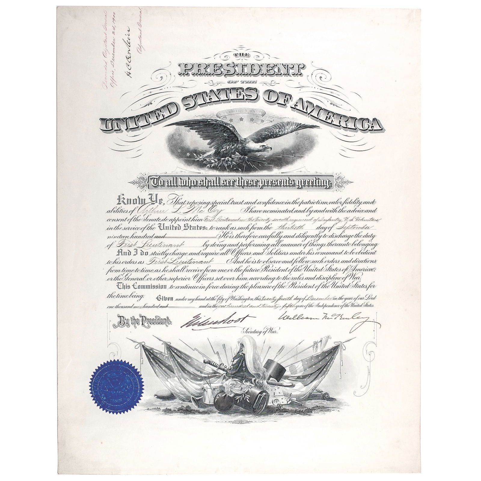 25TH PRESIDENT WILLIAM MCKINLEY