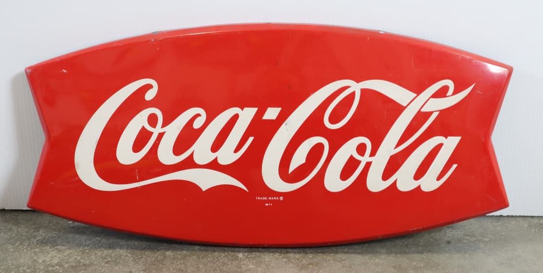 26" COCA COLA FISHTAIL METAL