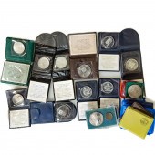 26 COMMEMORATIVE SILVER COINS