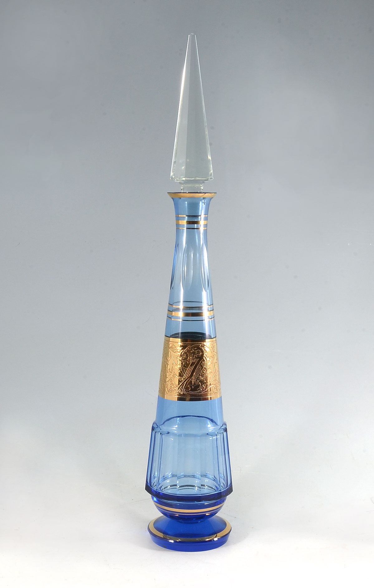 26'' MOSER LIDDED BOTTLE: Tall blue