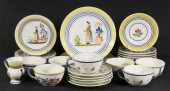 (26 PCS) QUIMPER BRETON FAIENC
