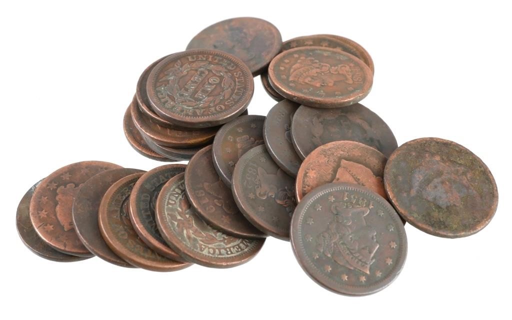 26 US LARGE CENTS, INCL