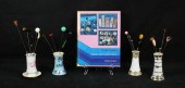 26 VINTAGE HATPINS WITH HOLDER