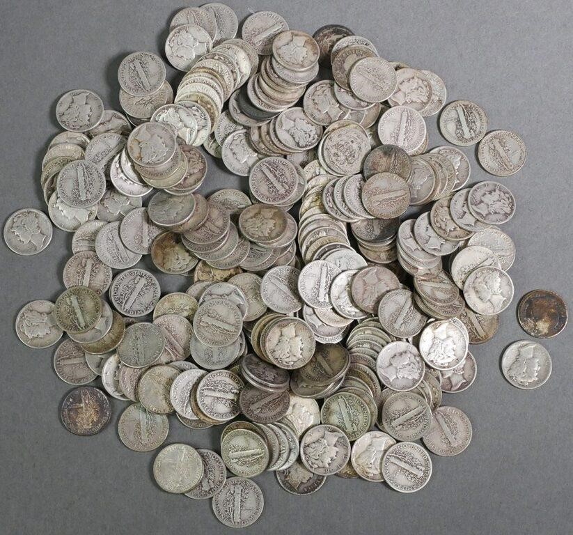 (260) 90% SILVER US DIMES 10CLot of