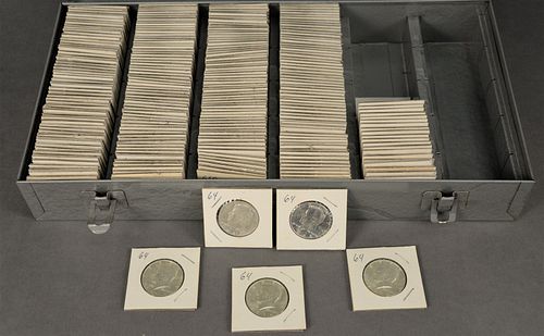 263 SILVER HALF DOLLARS, 1940'S,