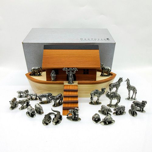 26PC DANFORTH PEWTER WOOD NOAH'S