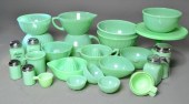 (27) PC. JADITE GLASS COLLECTI